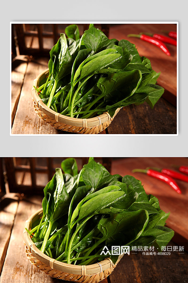 菠菜火锅美食菜品摄影图片素材