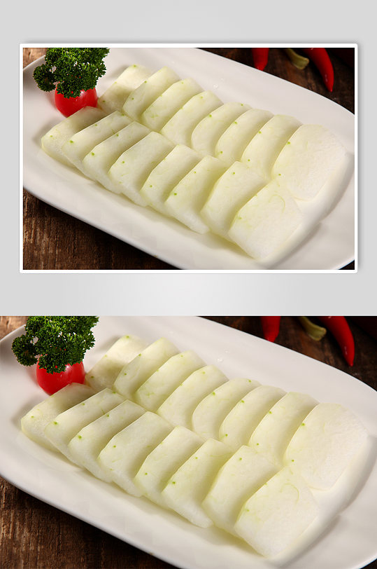 家常冬瓜片火锅美食菜品摄影图片