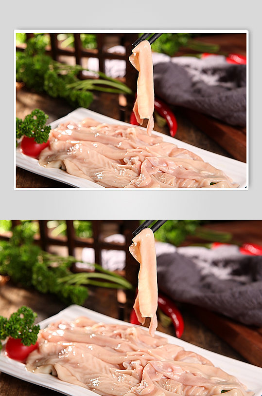 特色鹅肠火锅美食菜品摄影图片