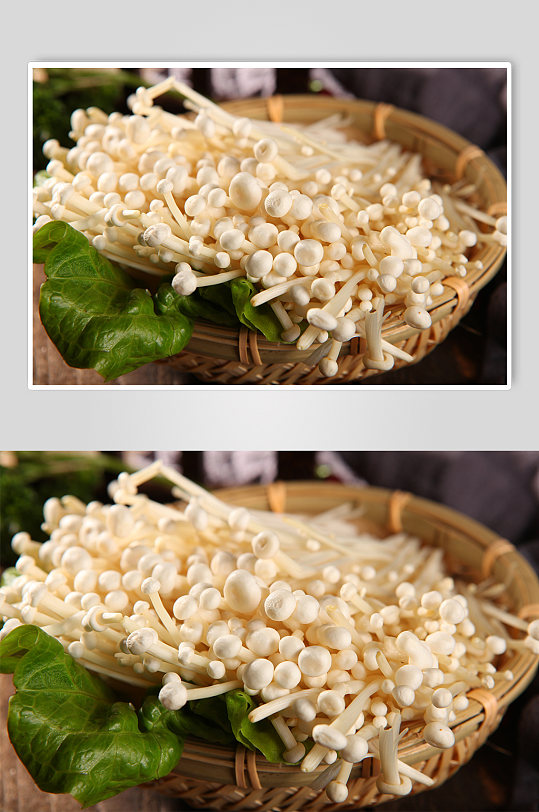 家常金针菇火锅美食菜品摄影图片-众图网