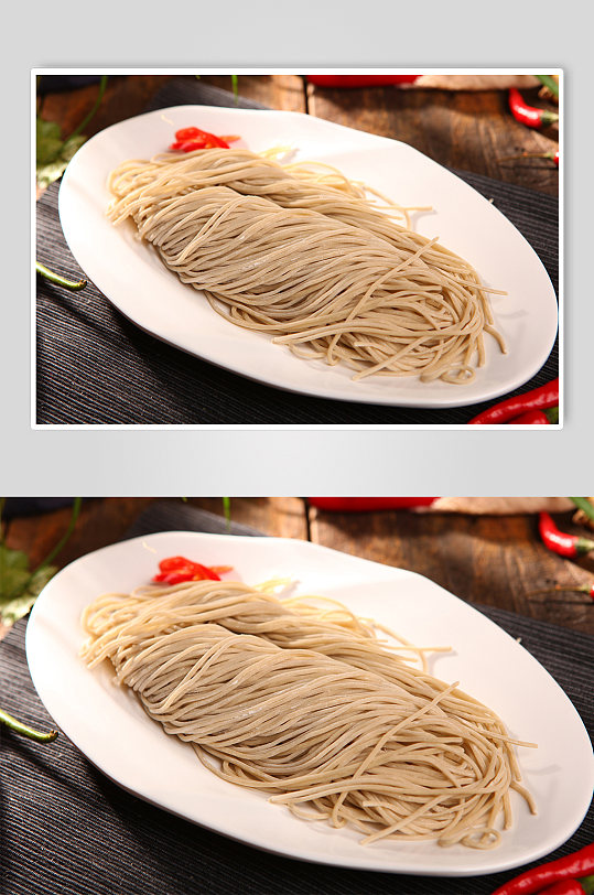 特色手工粗粮面火锅美食菜品摄影图片