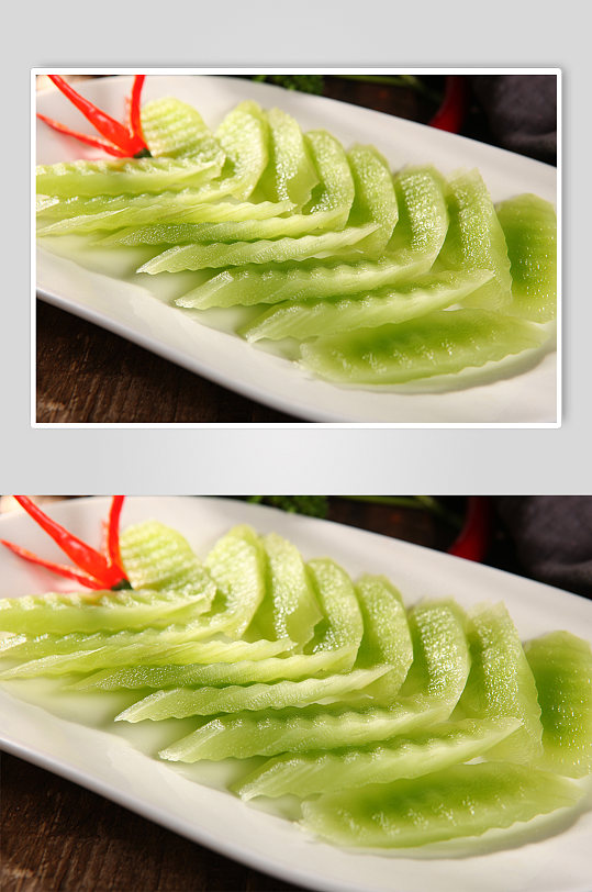 鲜莴笋火锅美食菜品摄影图片