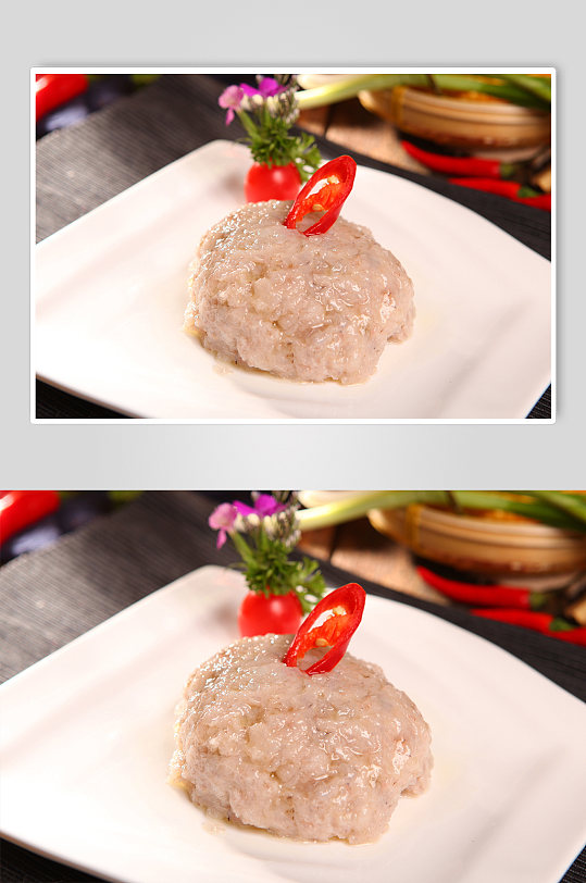鲜虾滑火锅美食菜品摄影图片