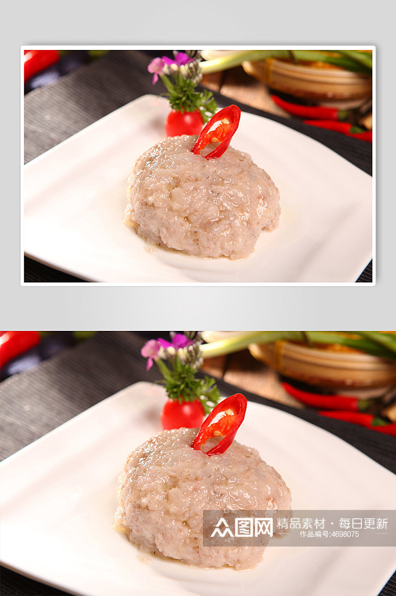 鲜虾滑火锅美食菜品摄影图片素材