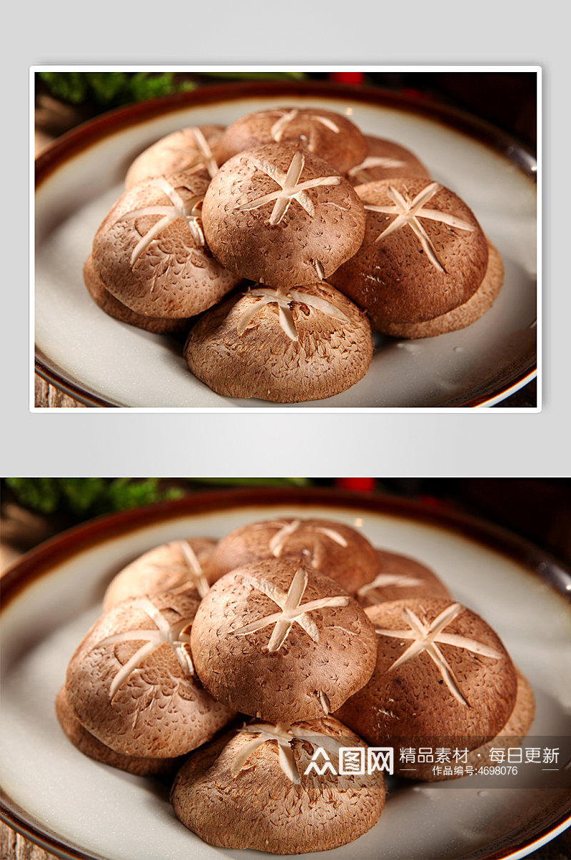 鲜香菇火锅美食菜品摄影图片素材