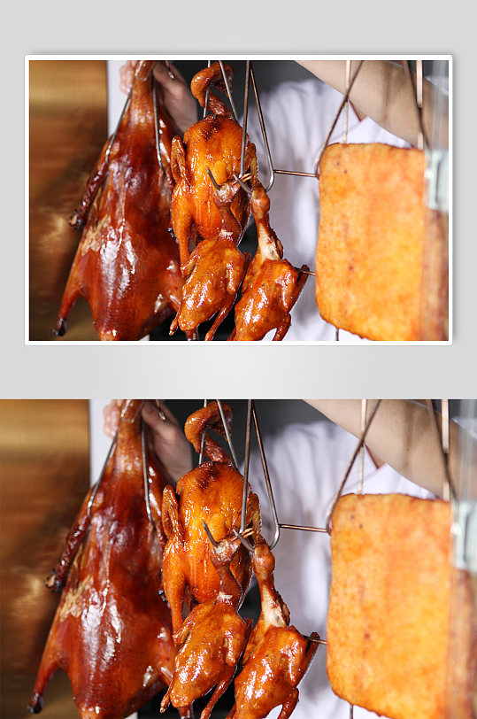 美味风味脆皮烤鸭美食菜品摄影图片