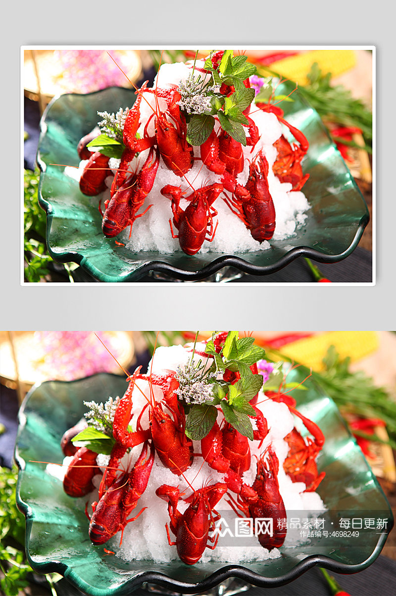 冰浸小龙虾火锅美食菜品摄影图片素材
