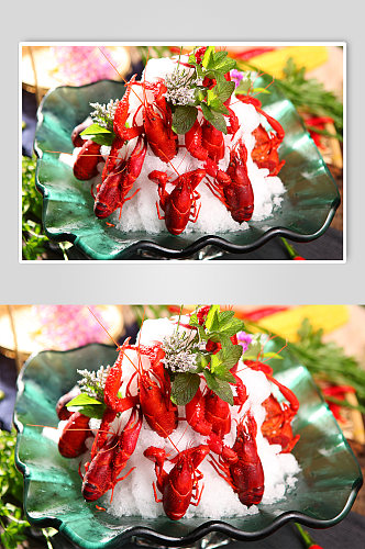 冰浸小龙虾火锅美食菜品摄影图片