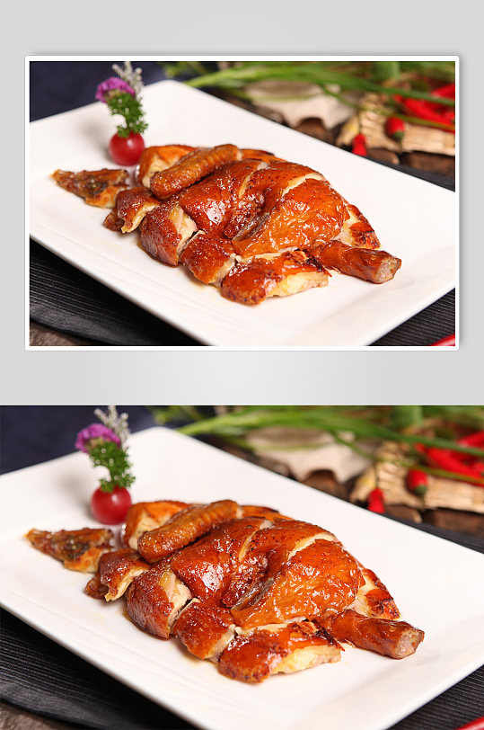 美味香脆北京烧鸭美食菜品摄影图片
