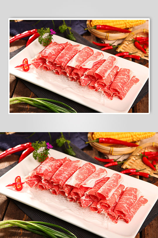 肥牛卷火锅美食菜品摄影图片-众图网