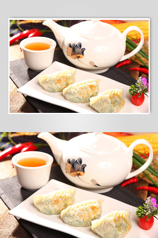 广式早茶点心蒸饺美食菜品摄影图片