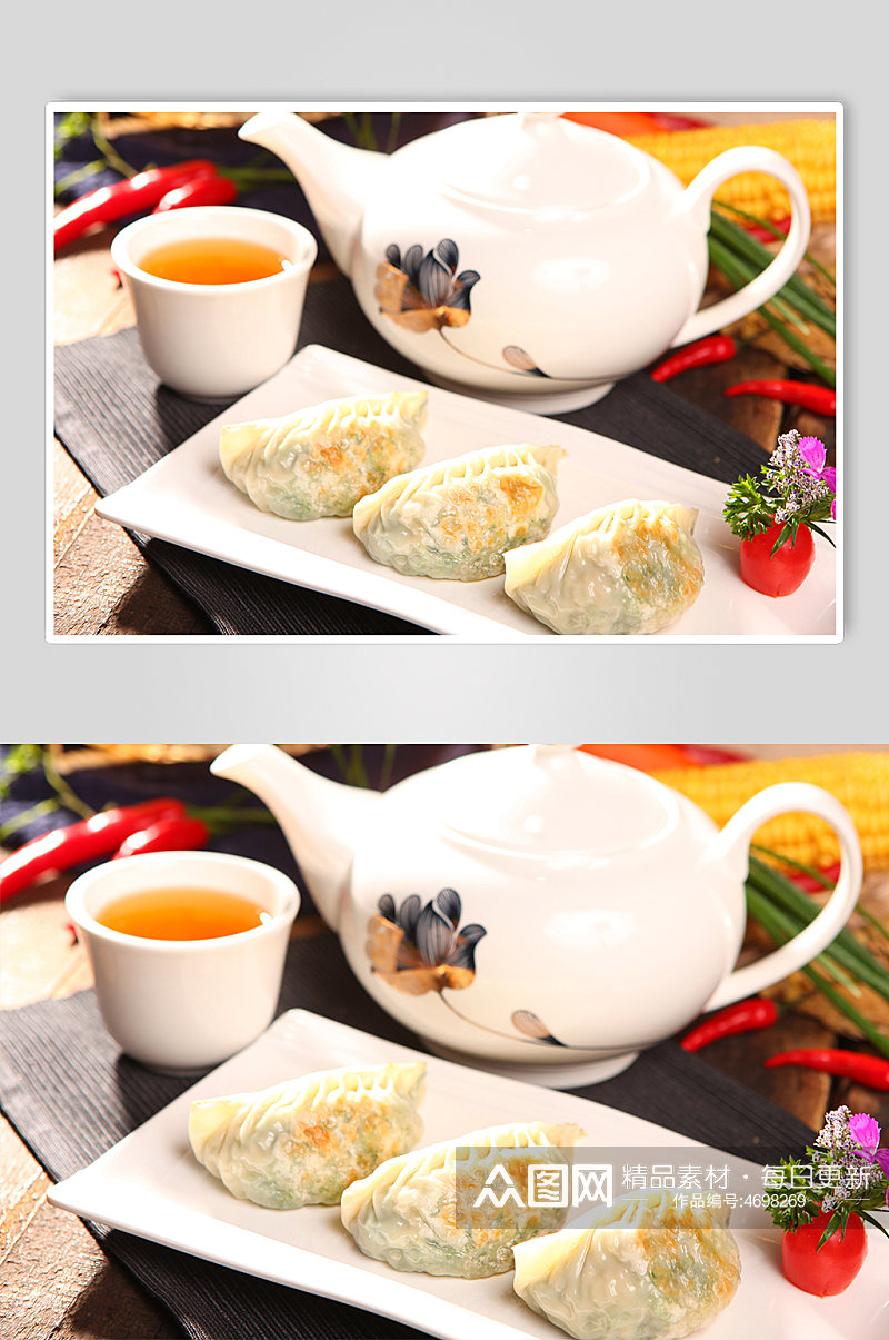 广式早茶点心蒸饺美食菜品摄影图片素材
