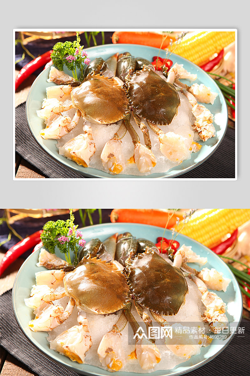 青蟹火锅美食菜品摄影图片素材