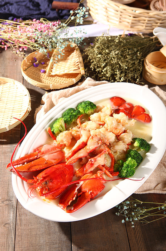 广式优质鲜美小龙虾美食菜品摄影图片