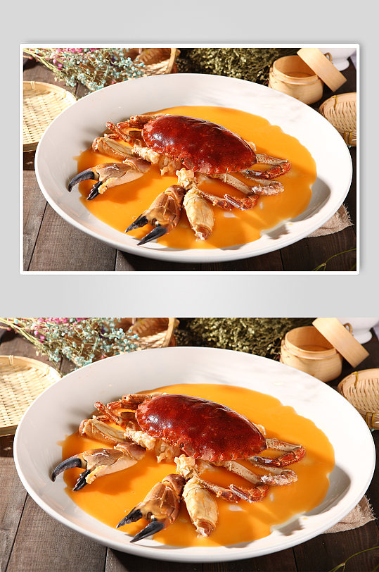 美味海鲜大闸蟹美食菜品摄影图片