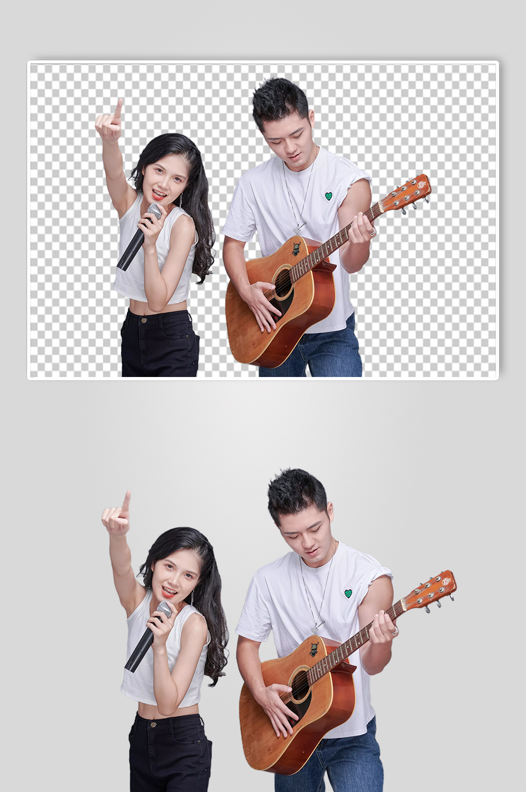 音乐派对朋克摇滚情侣人物乐队png摄影图素材