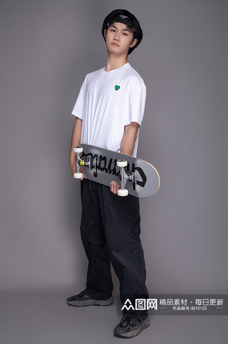潮流滑板运动街舞少年人物摄影图片素材