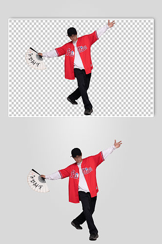 国风时尚潮流街舞少年人物png摄影图