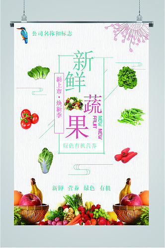 新鲜水果销售海报
