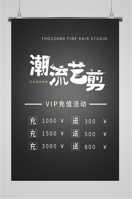 卡通人物生活美发剪发设计元素立即下载卡通手绘龙抬头剪发海报创意