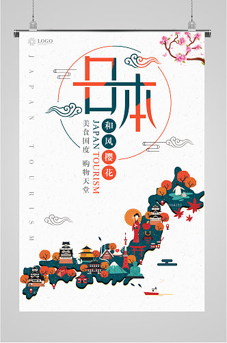 日本旅游出行海报