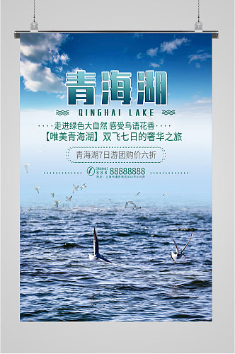 魅力青海湖旅游海报