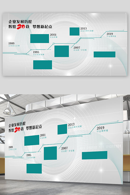 企业发展历程展板