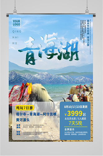青海湖特惠旅游海报