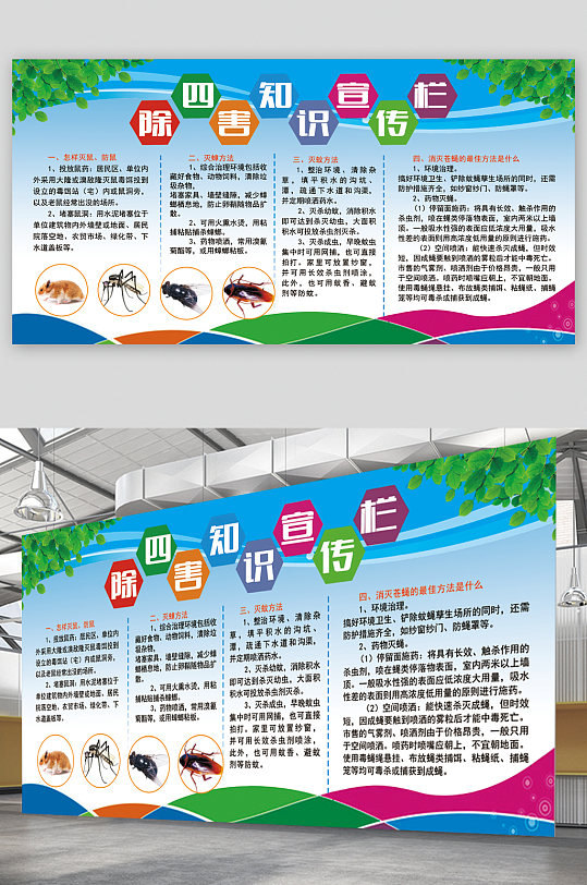 除四害知识宣传栏展板