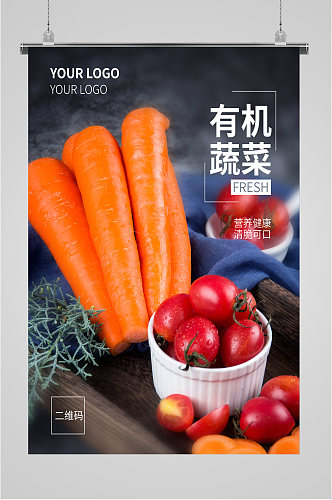 有机蔬菜绿色蔬菜海报