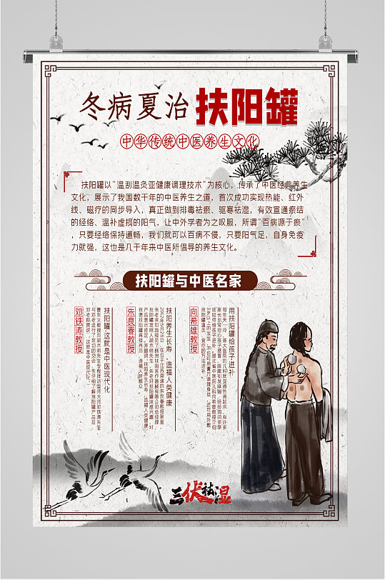 冬病夏治扶阳罐海报