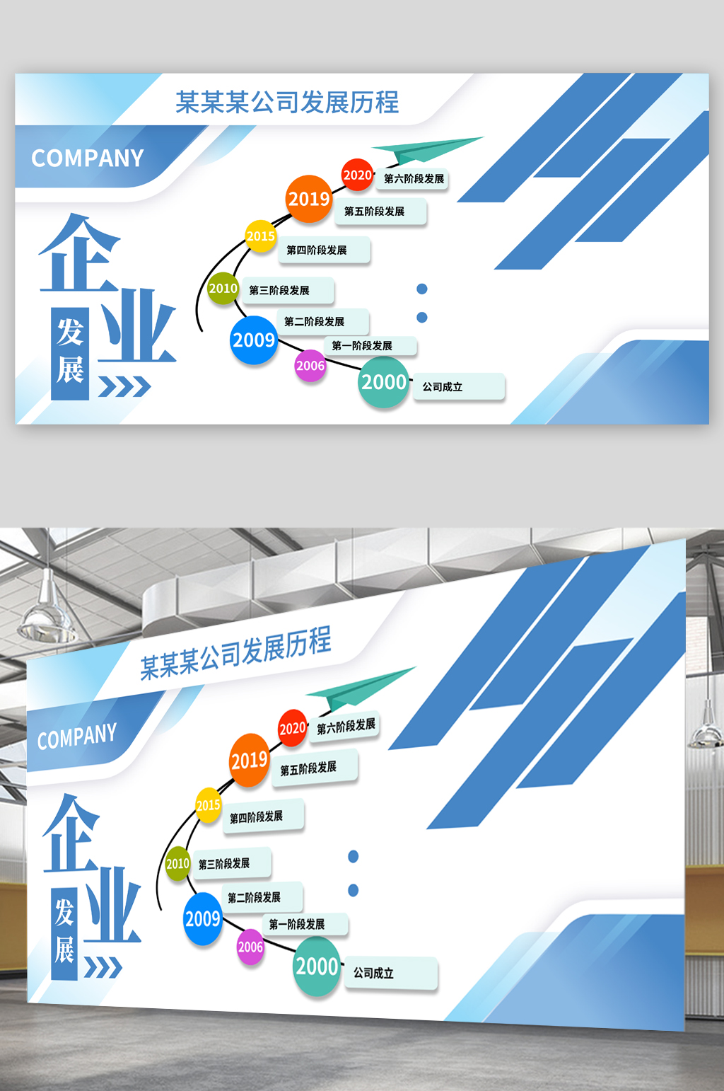 企業(yè)發(fā)展歷程展板素材