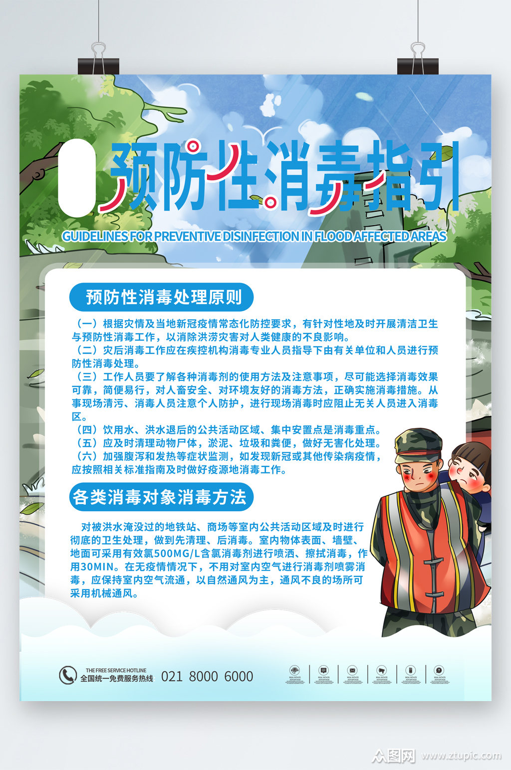 预防性消毒指引海报