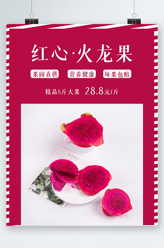 红心火龙果精品海报