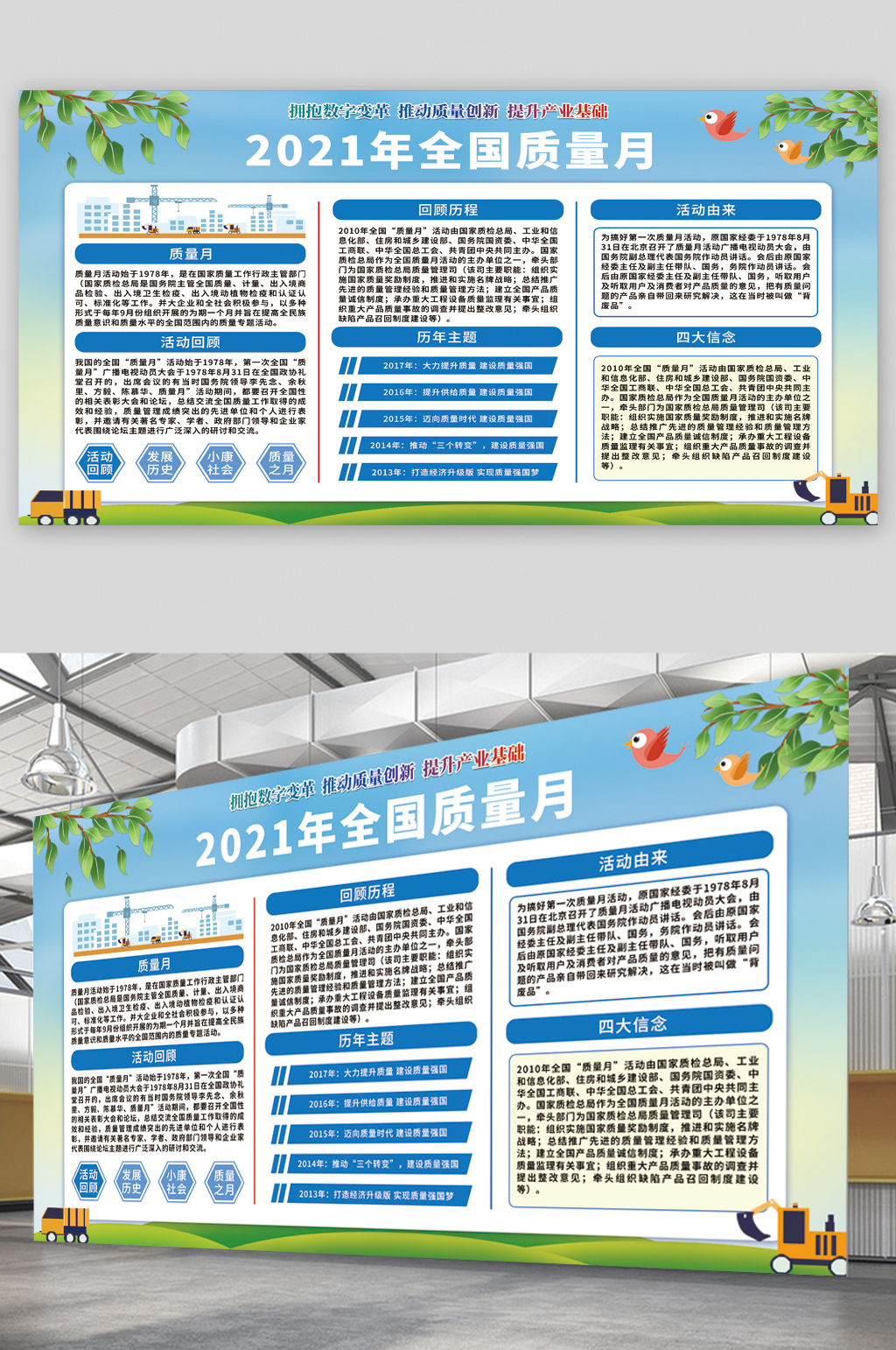 2021全国质量月展板素材