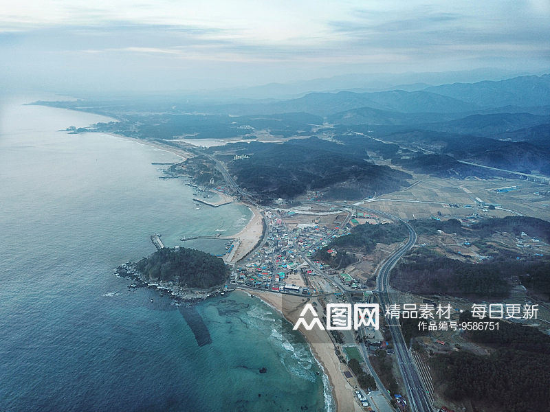 韩国海水浴场风景图片素材