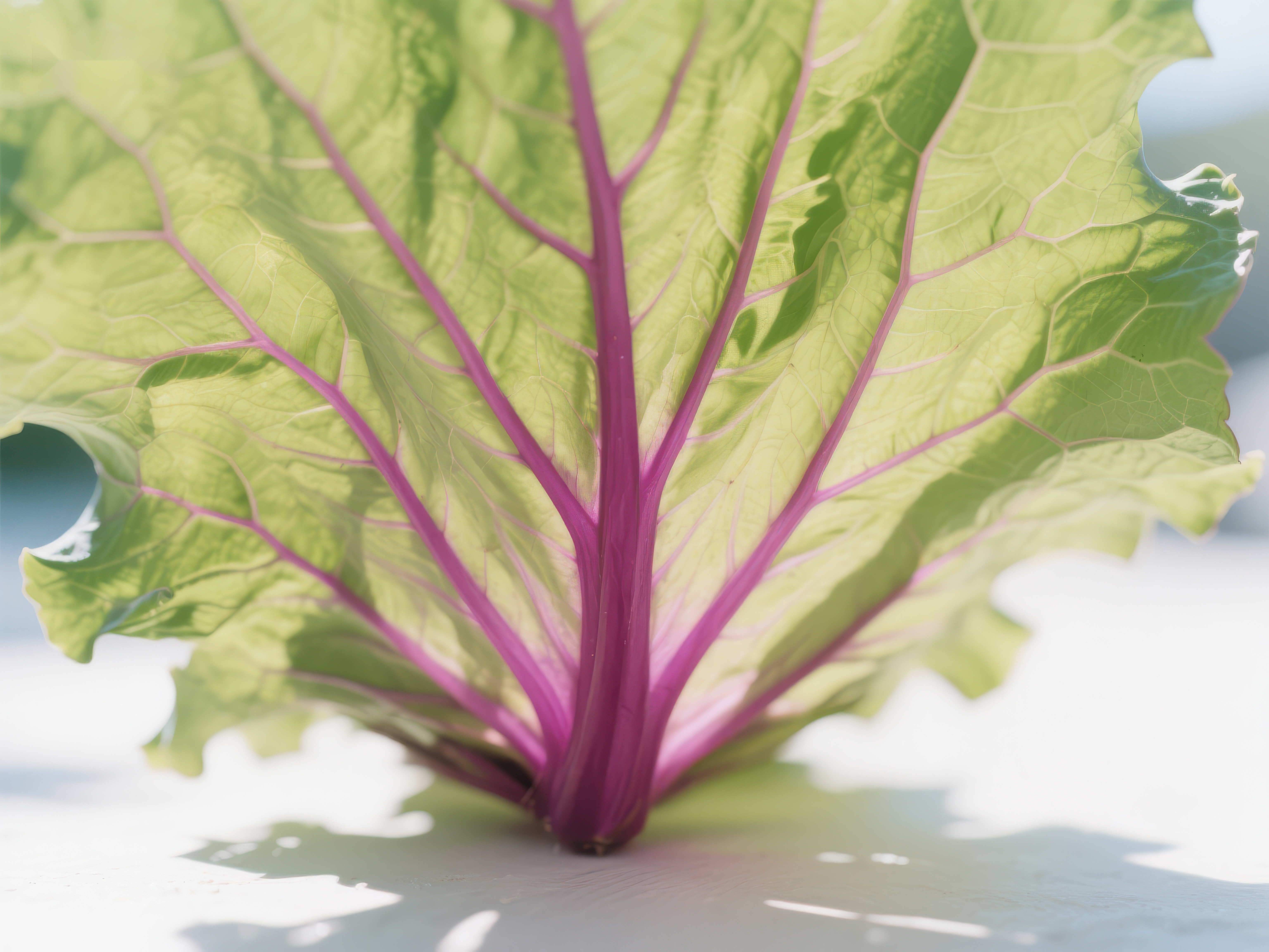 紫茎绿叶蔬菜特写素材