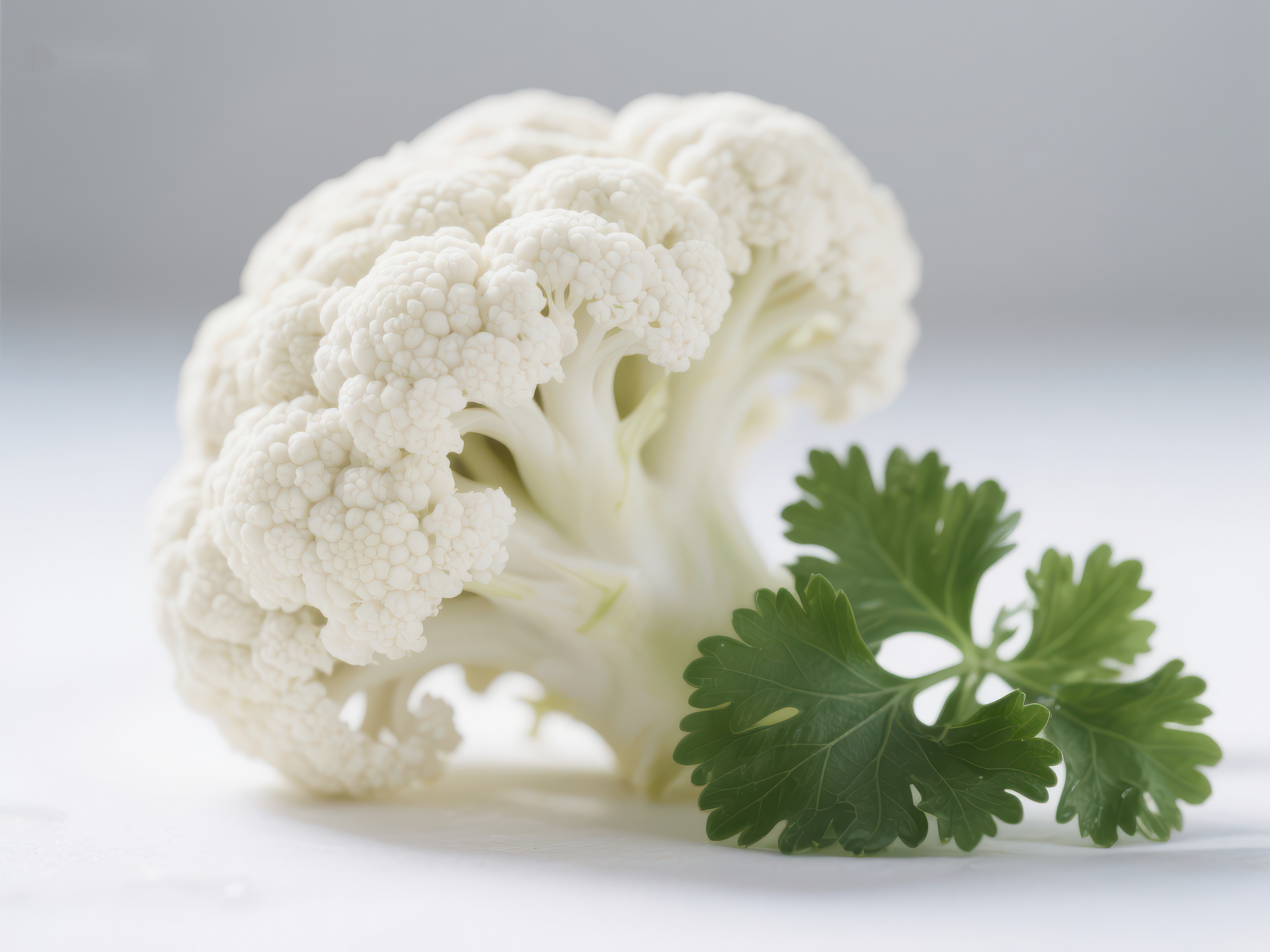 新鲜花椰菜与香菜叶素材