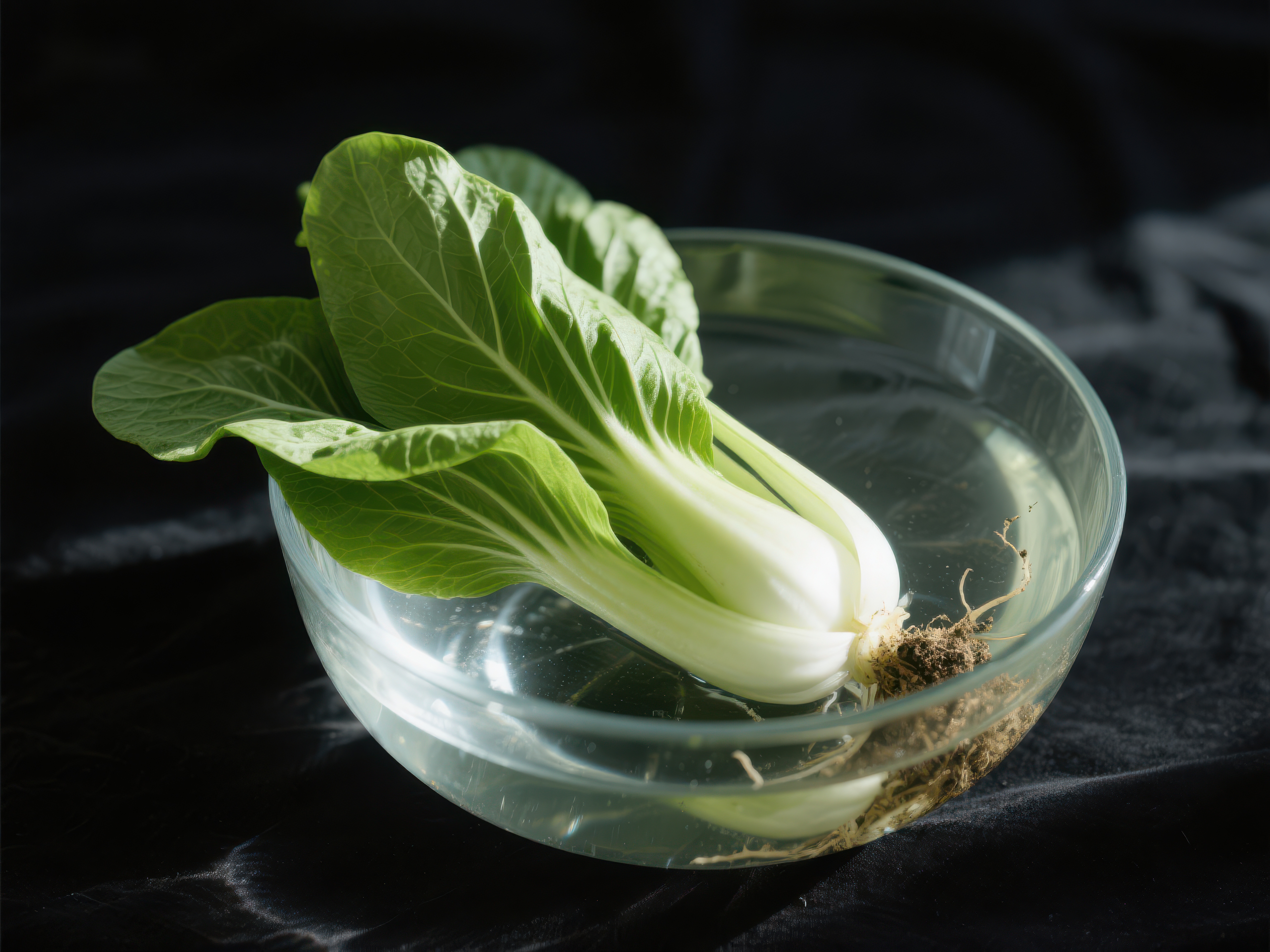 水培小白菜清新自然素材
