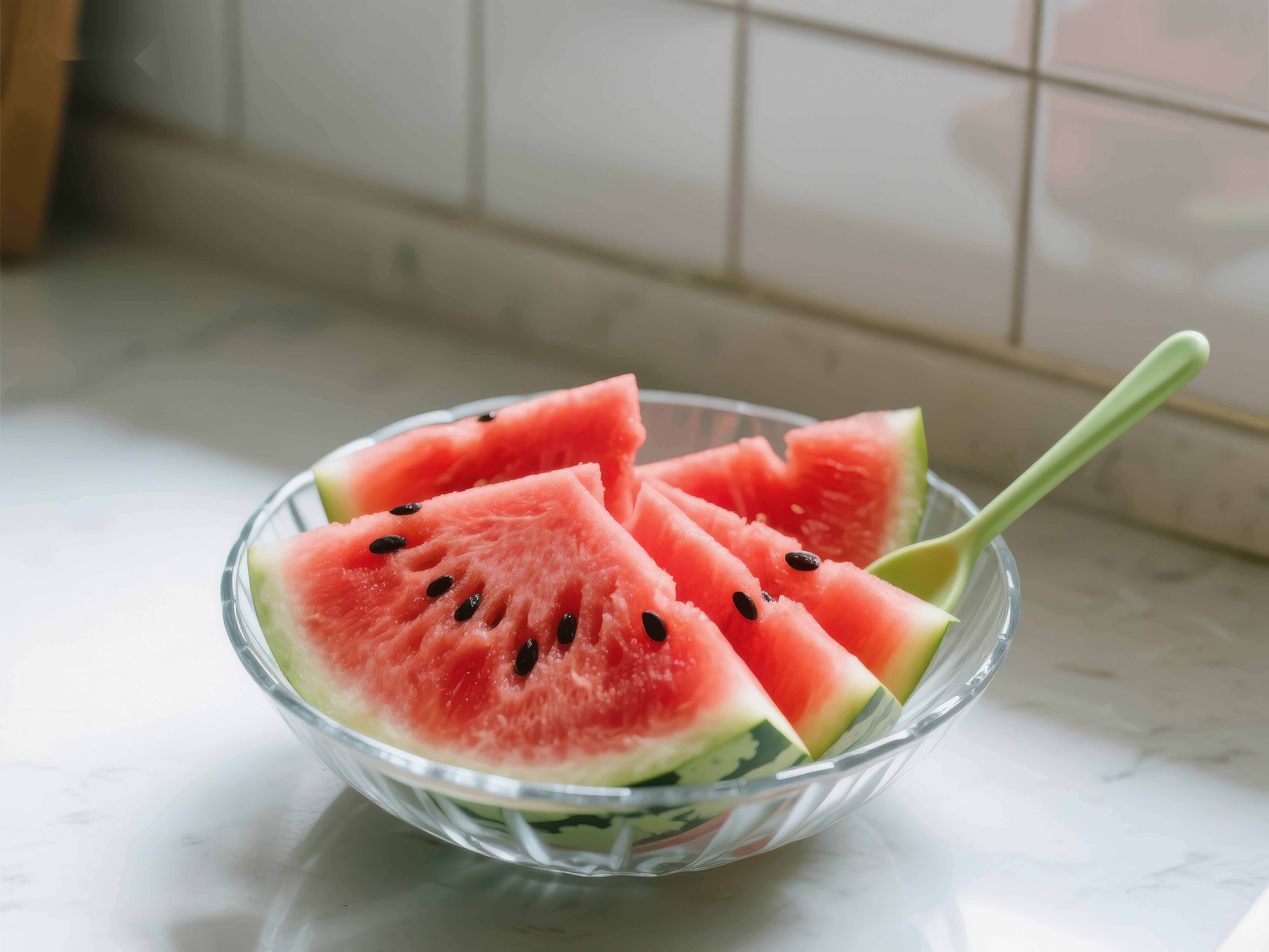 碗中切片西瓜清新夏日美食素材