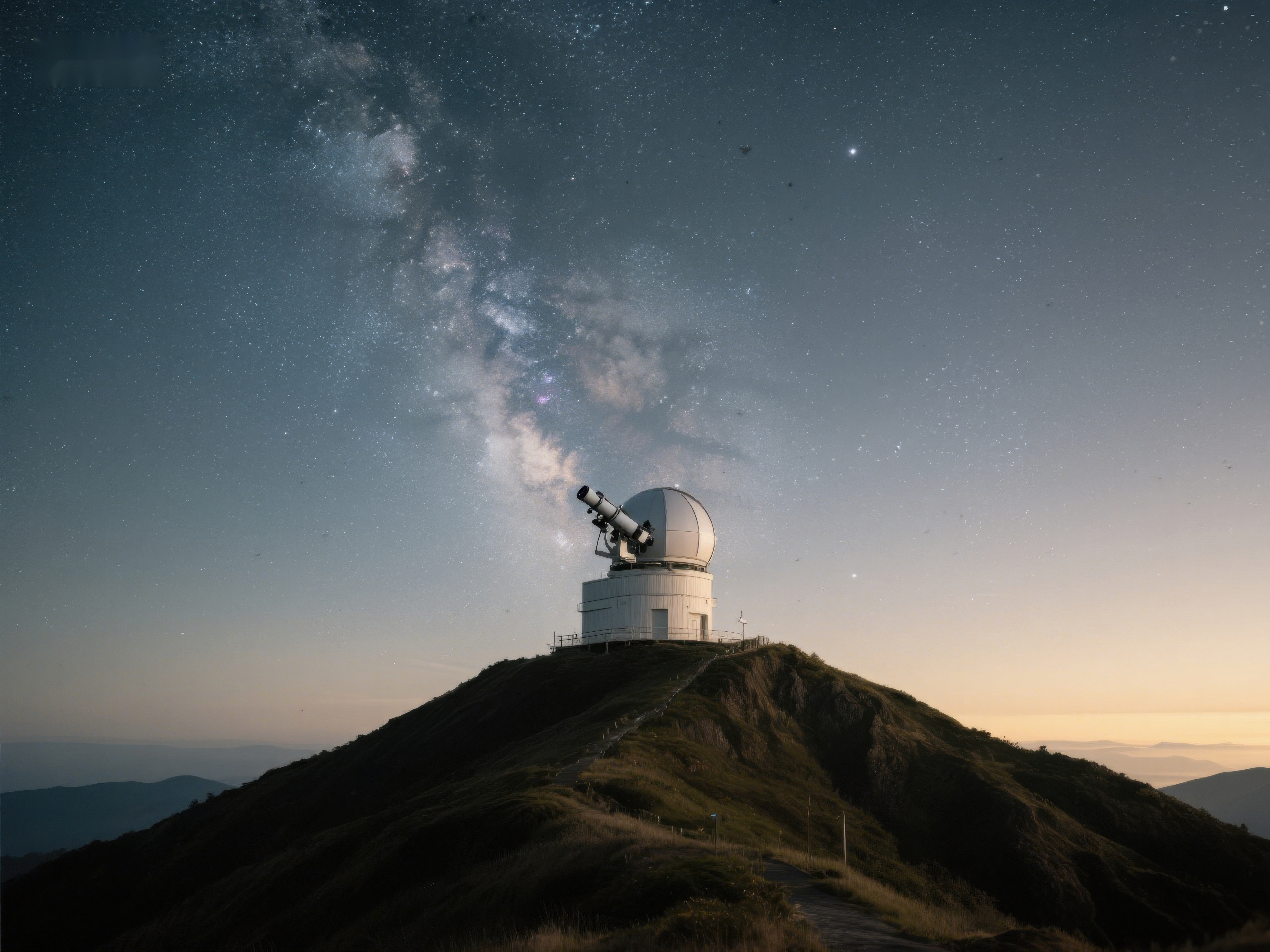 山顶天文台观测星空素材