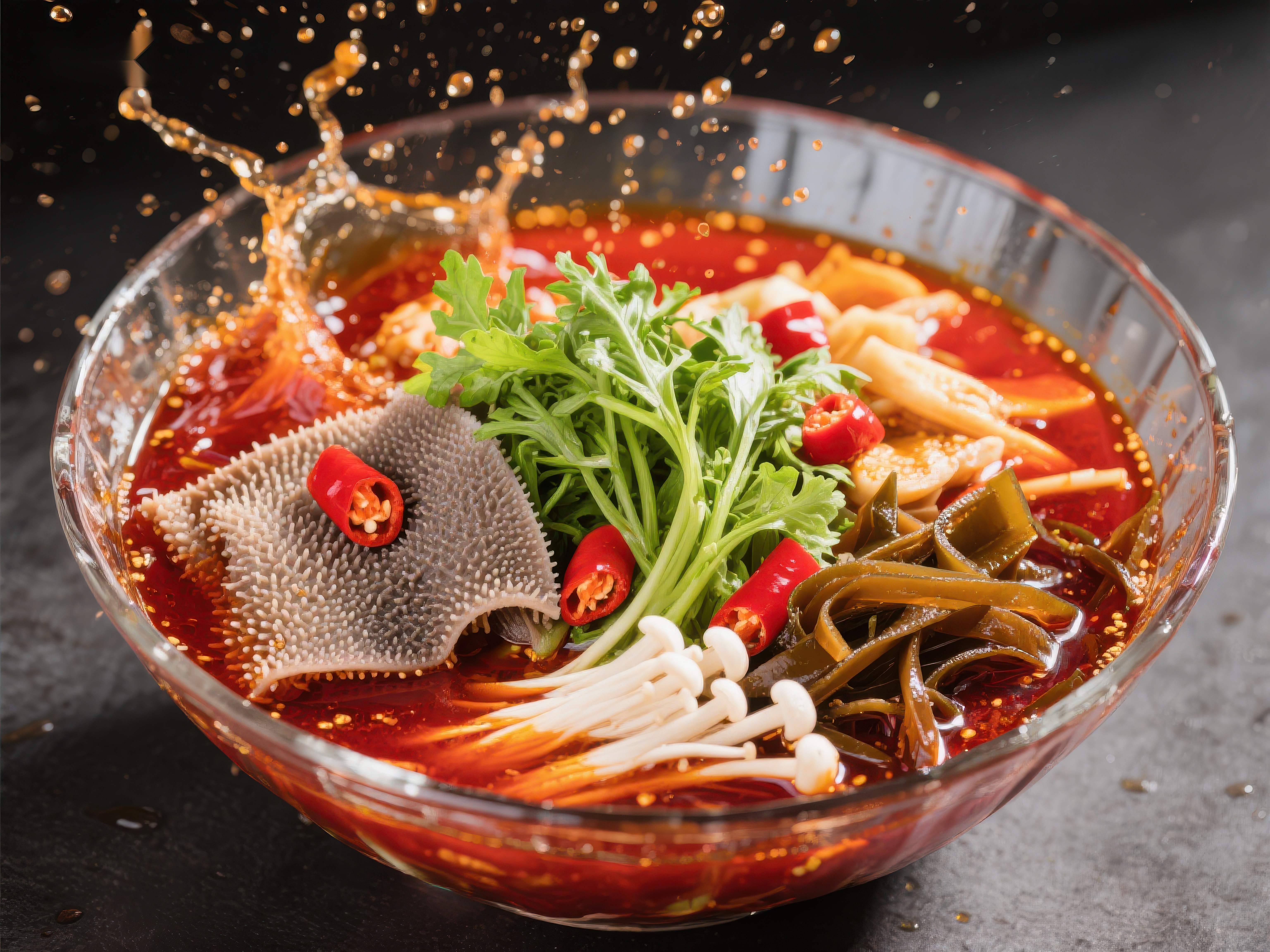 麻辣烫碗装美食食材丰富色彩鲜艳素材