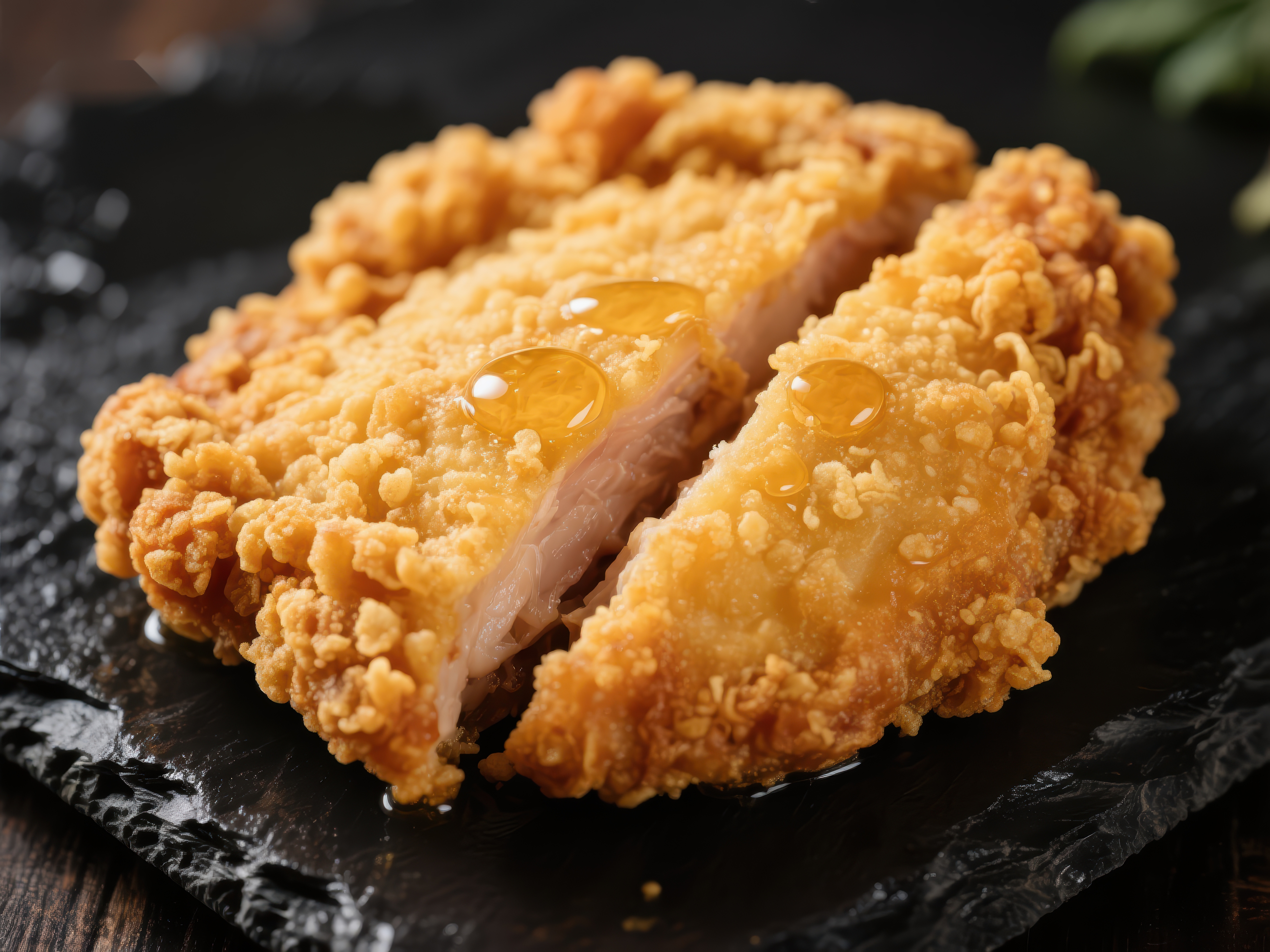 酥脆炸猪排金黄诱人素材