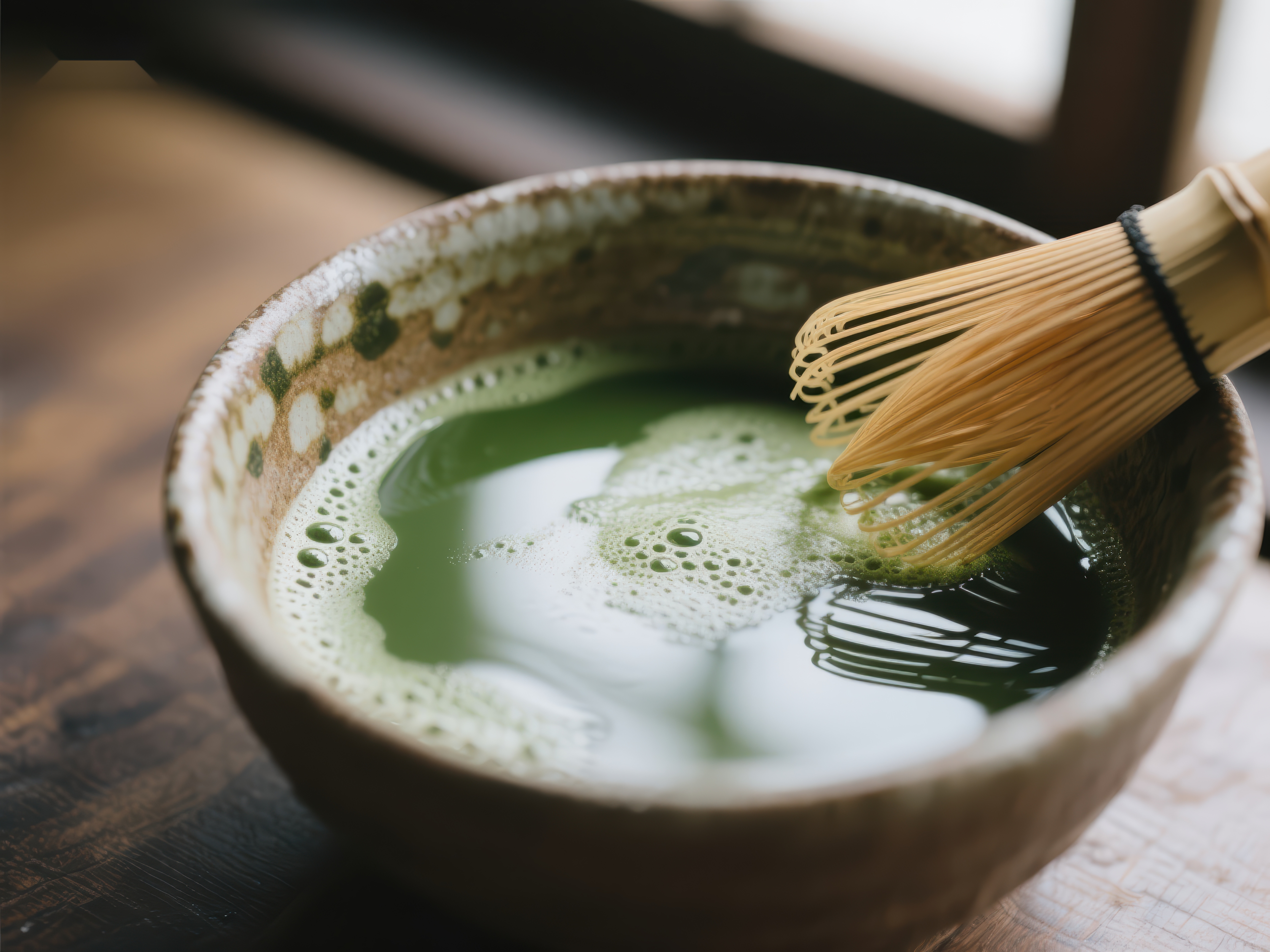抹茶搅拌传统茶道艺术素材