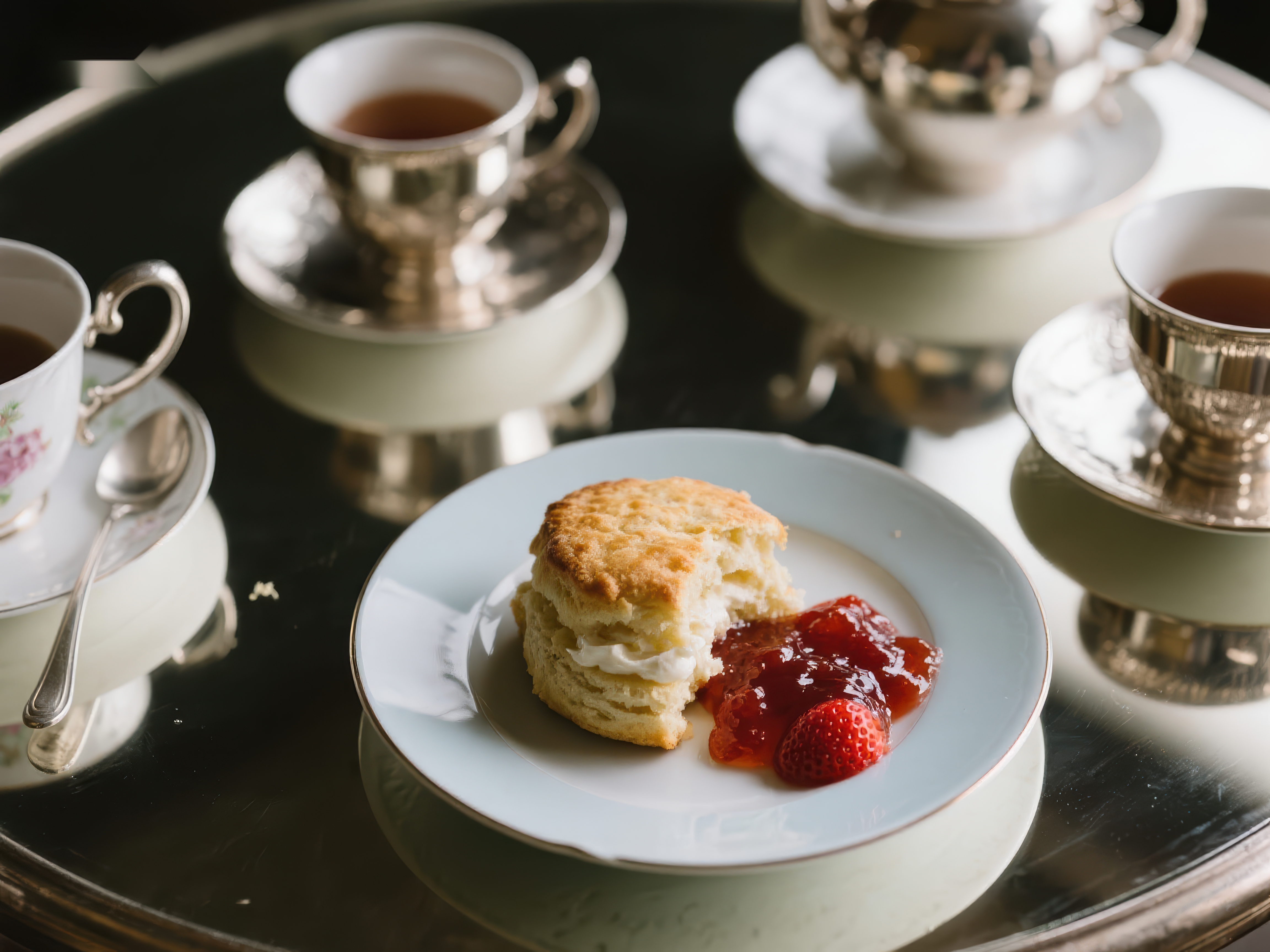 英式下午茶与松饼素材