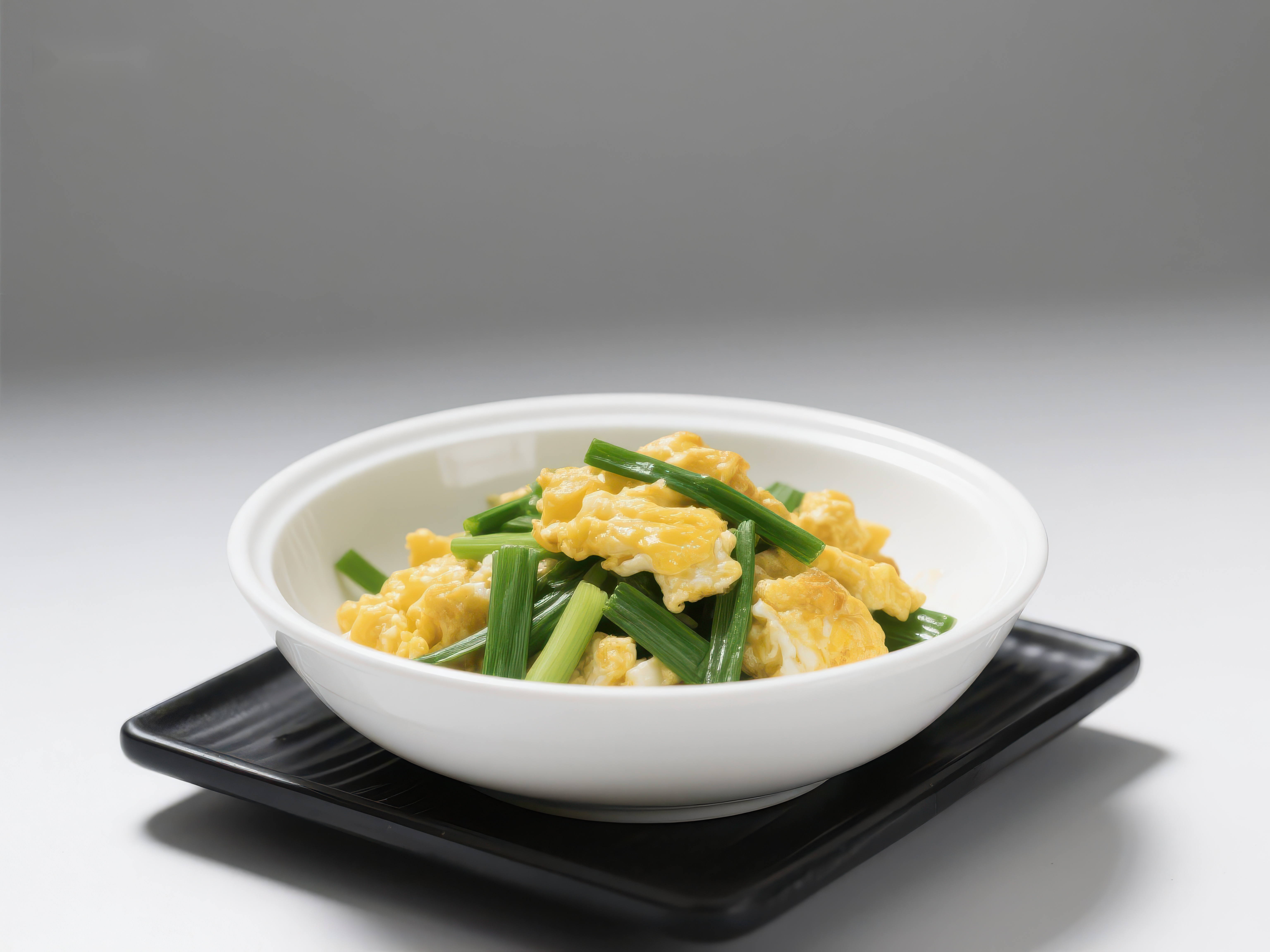 青蒜炒鸡蛋简约美食素材