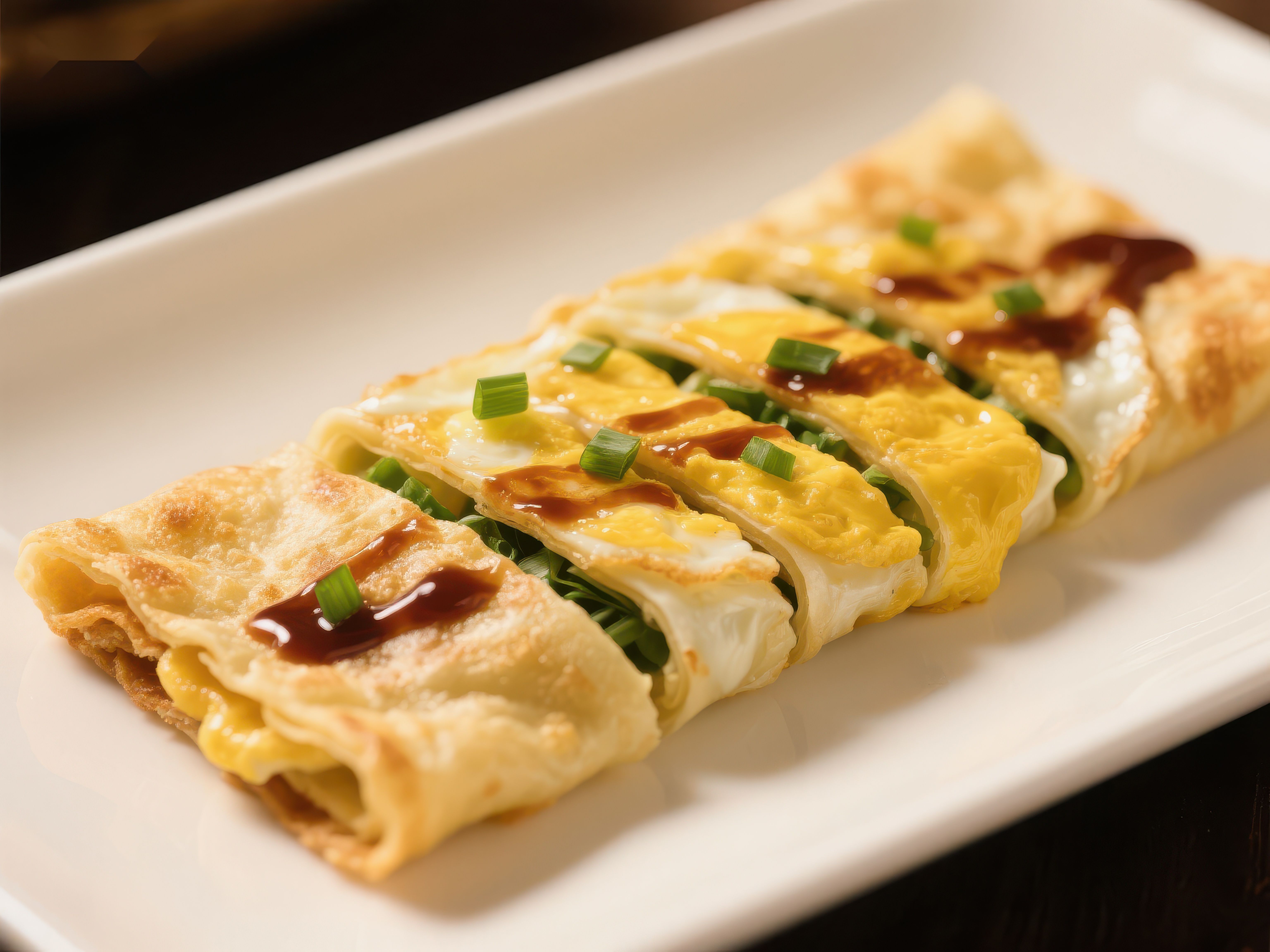 葱花煎饼卷淋酱点缀素材