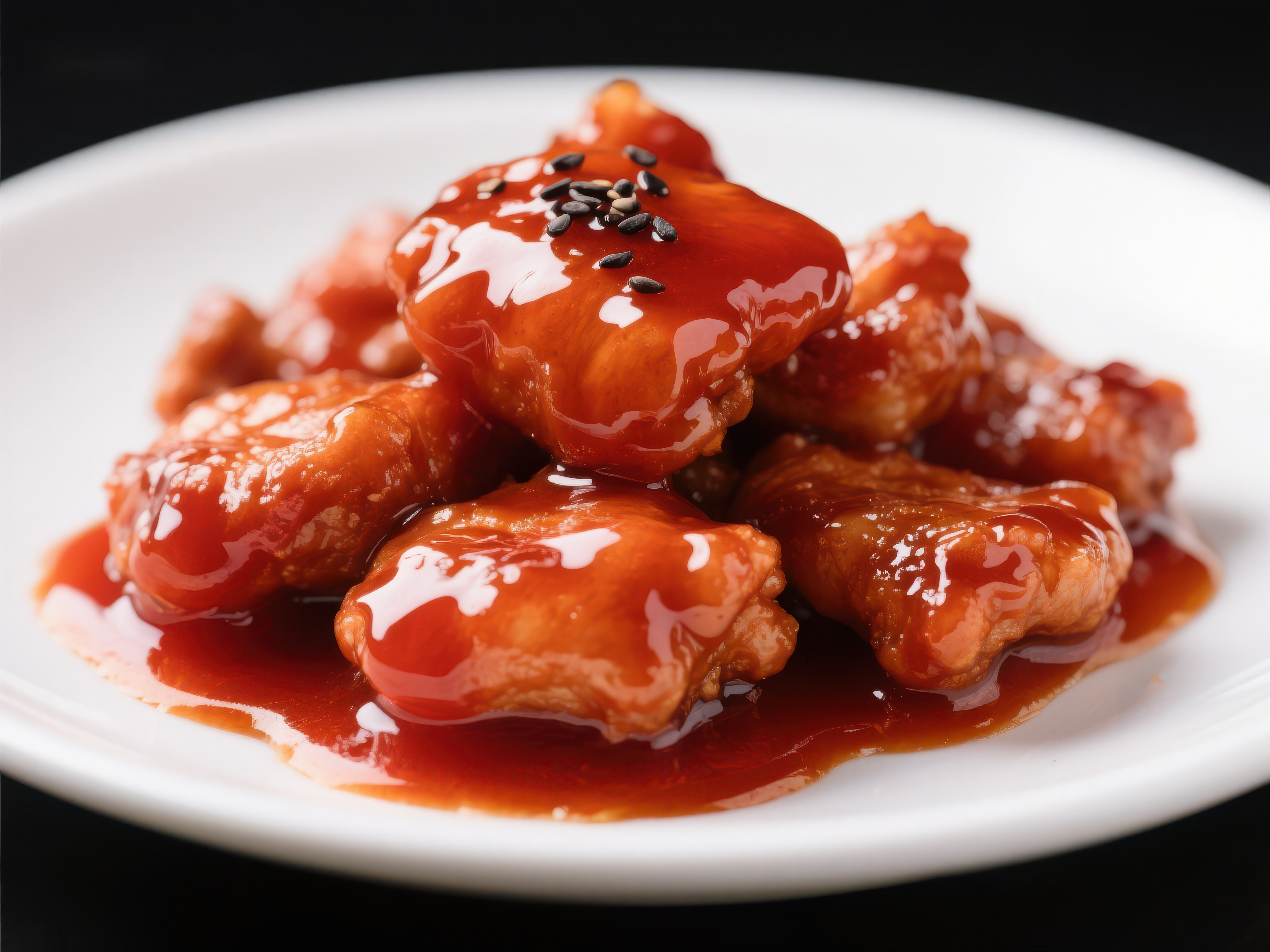 糖醋鸡翅色泽诱人美味佳肴素材