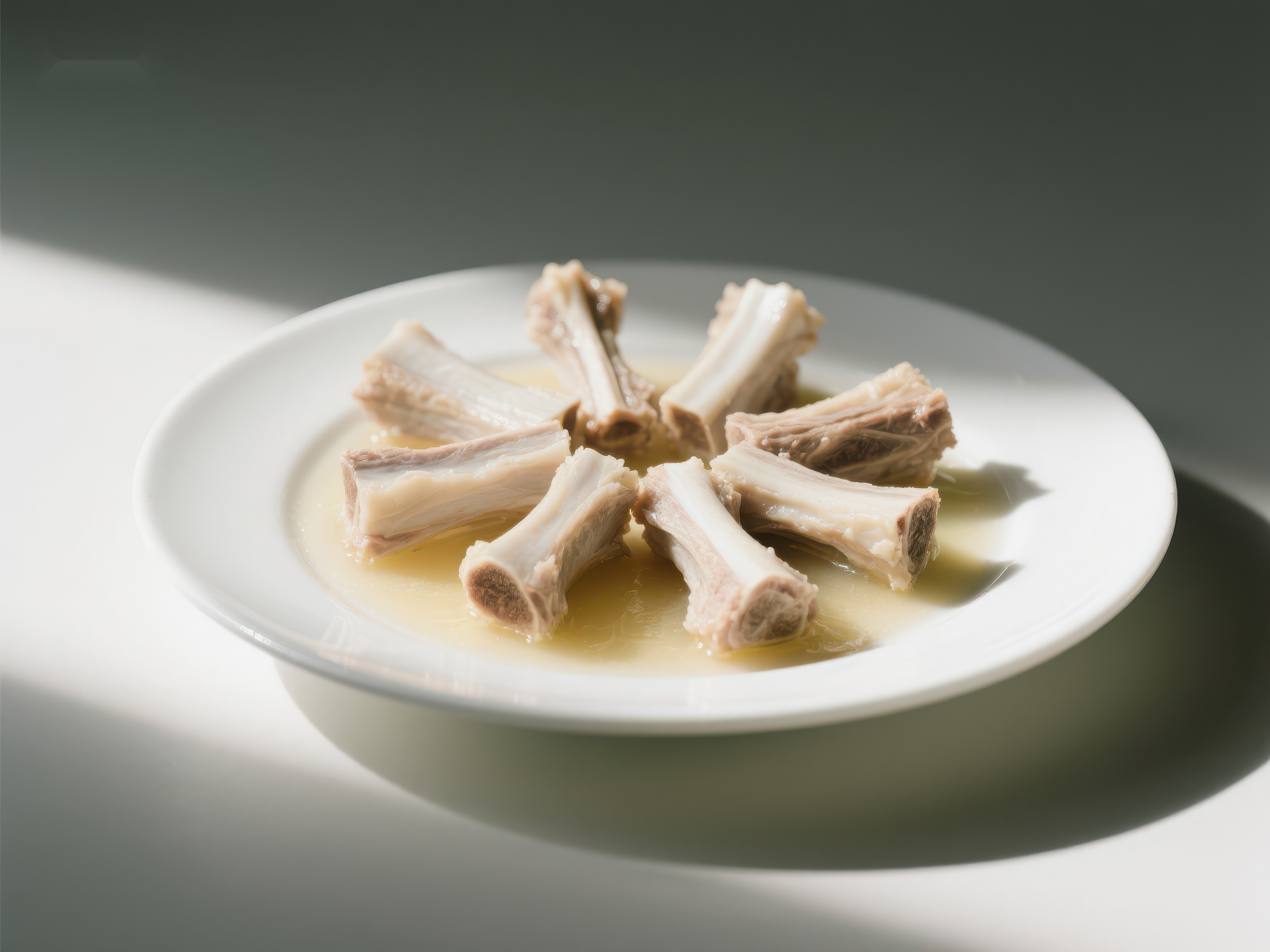 盘中骨汤简约美食素材