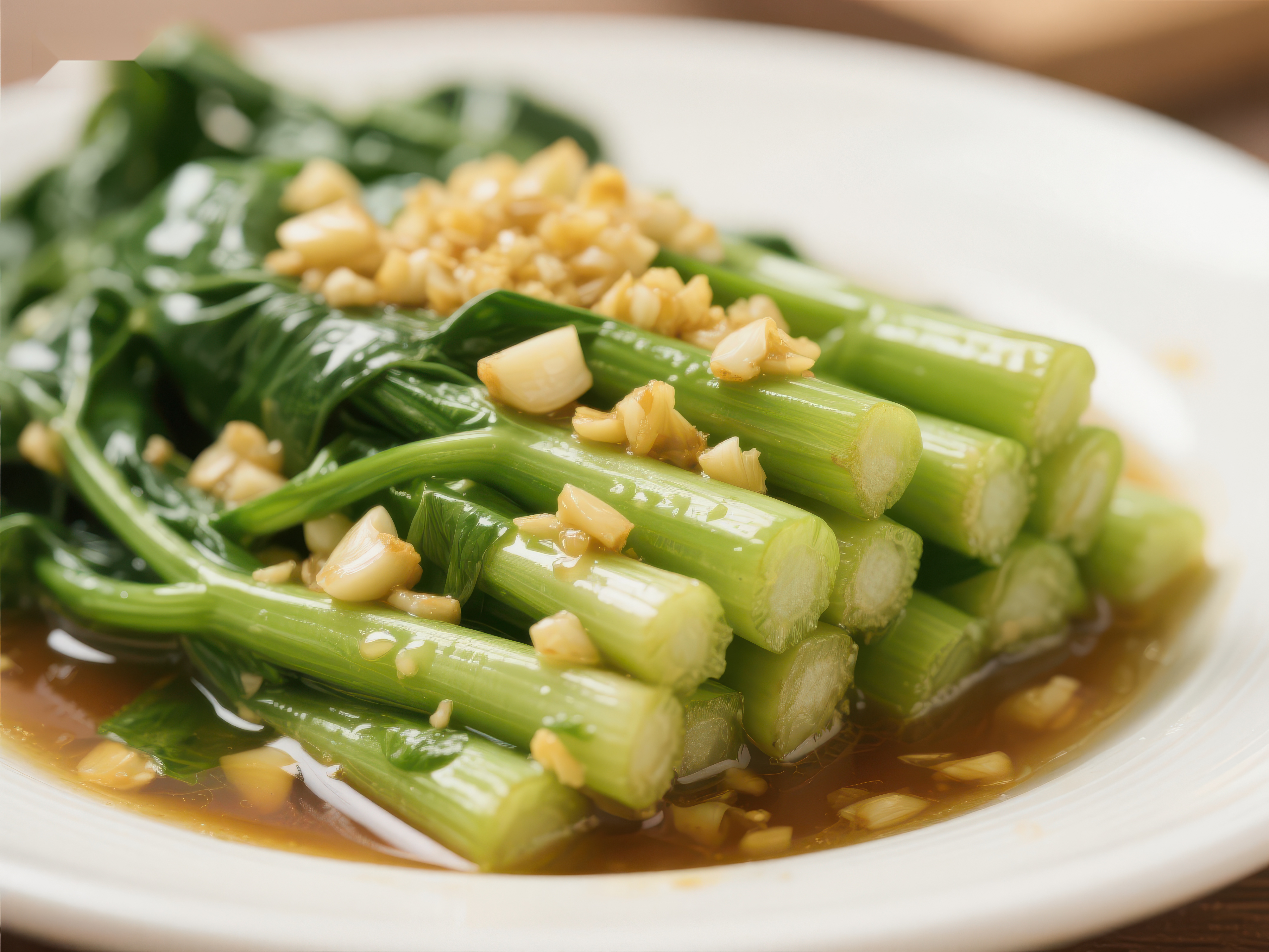 蒜蓉炒芥兰清新美味素材